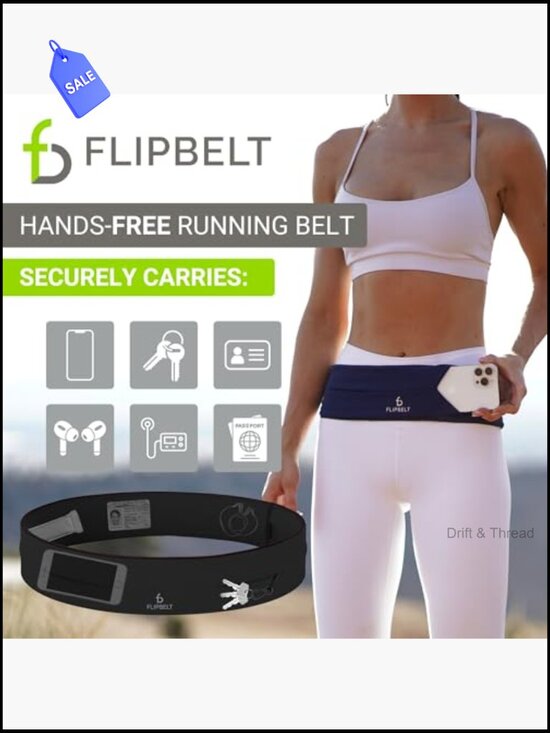Running Belt, Waist Pack for Phone, Keys, Cards, Adjustable, Moisture-Wicking,